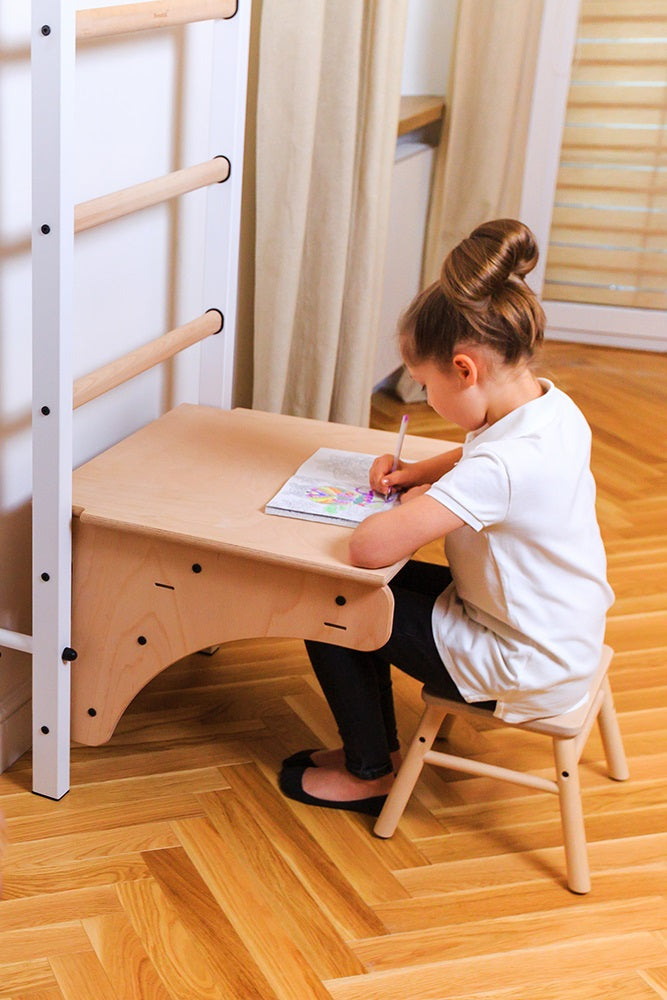 BenchK 712 Swedish Ladder with Pull-Up Bar and Bench Top