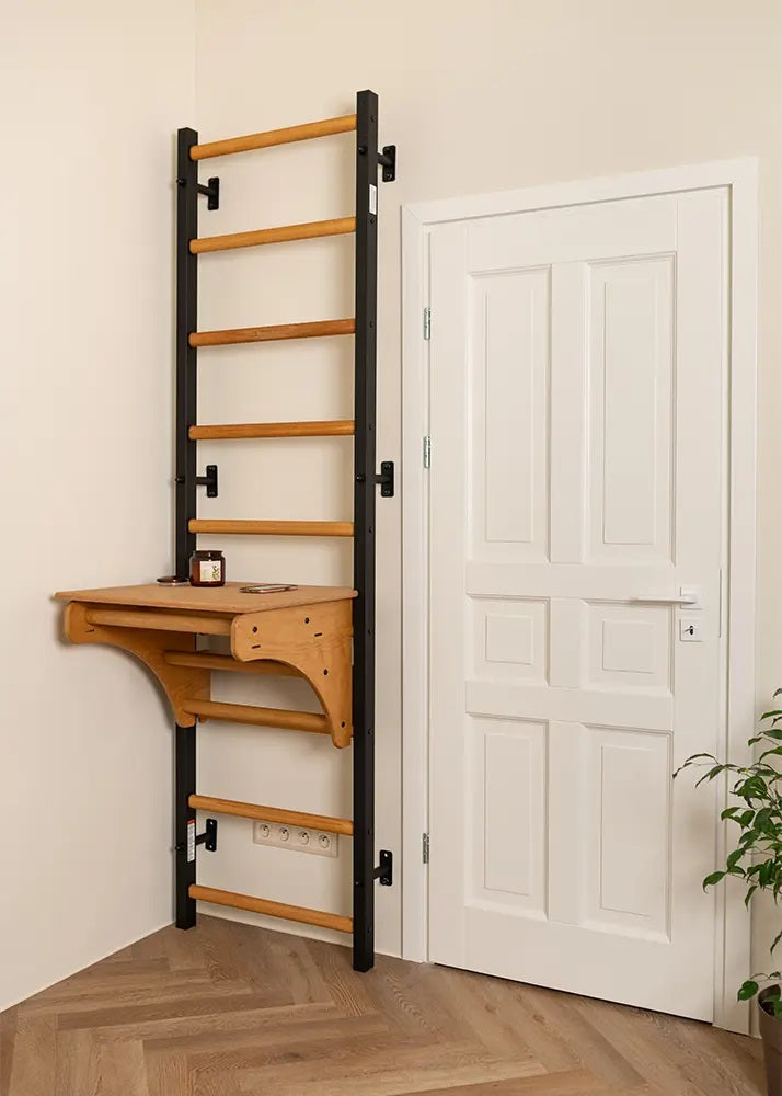 BenchK 712 Swedish Ladder with Pull-Up Bar and Bench Top